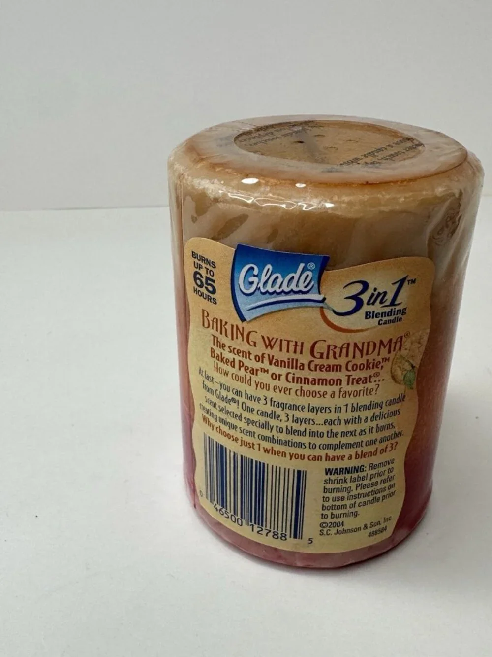 Glade Candle Pear Cinnamon Treat Vanilla Cream Cookie Baking with Grandma 2000s